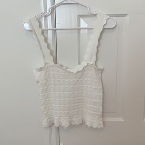 White Womens Cropped Tank